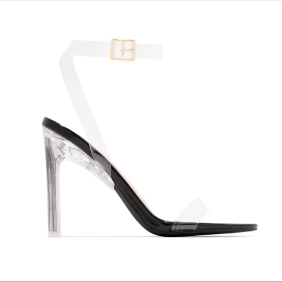 Clear black high heels - Picture 3 of 4
